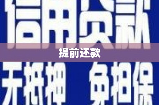 长顺提前还款