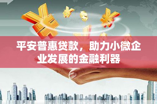长顺平安普惠贷款，助力小微企业发展的金融利器