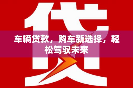 长顺车辆贷款，购车新选择，轻松驾驭未来