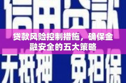 长顺贷款风险控制措施，确保金融安全的五大策略