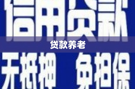 长顺贷款养老