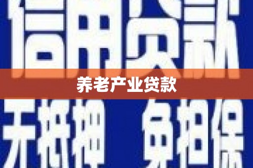 长顺养老产业贷款
