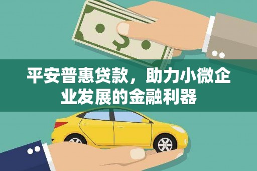 长顺平安普惠贷款，助力小微企业发展的金融利器