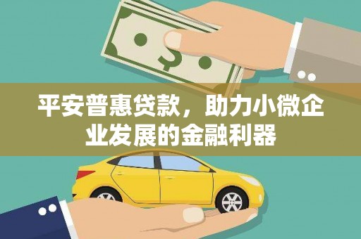 长顺平安普惠贷款，助力小微企业发展的金融利器