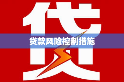 长顺贷款风险控制措施
